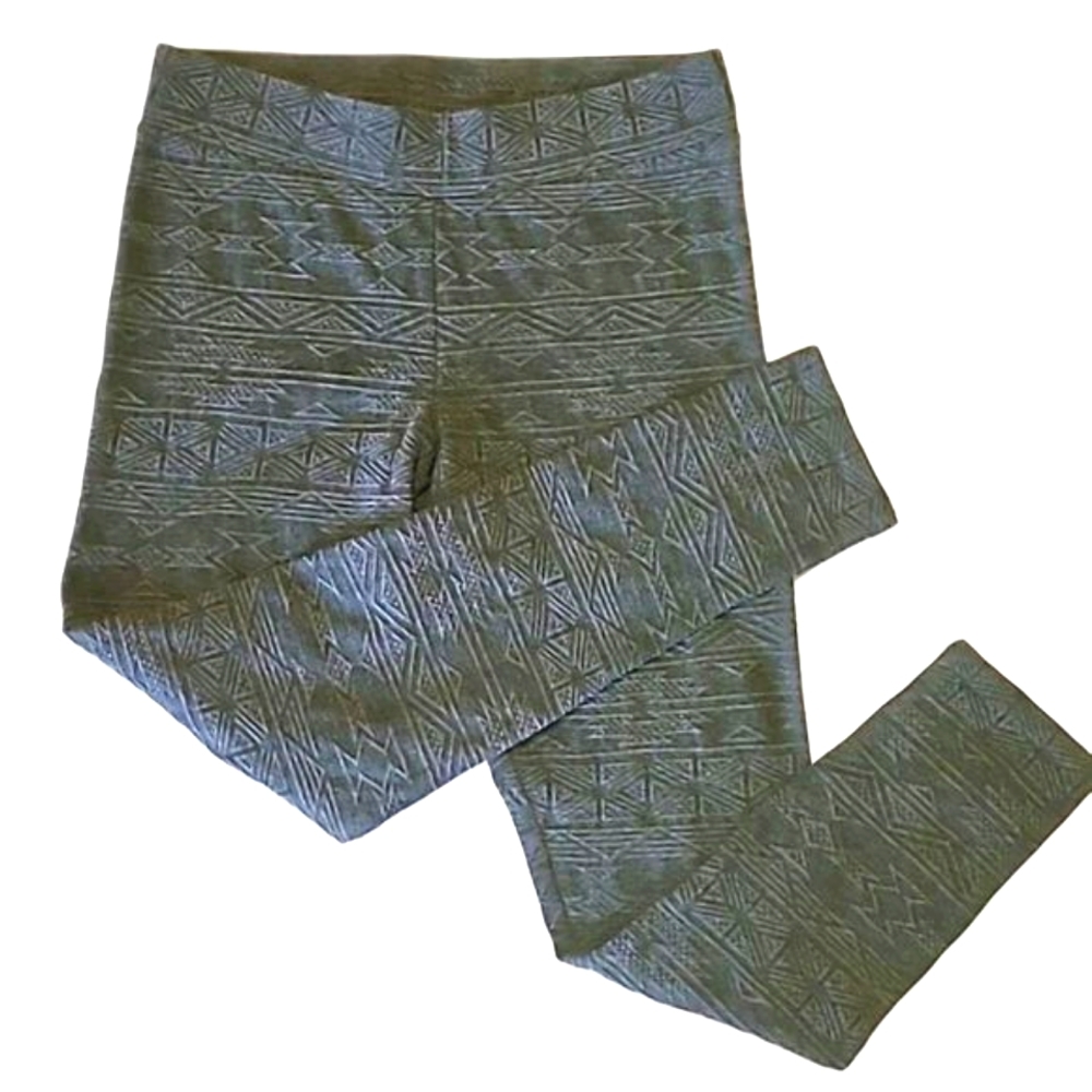 American Eagle Capri Leggings Textured Yoga Pants Low Waist Rise Workout Running